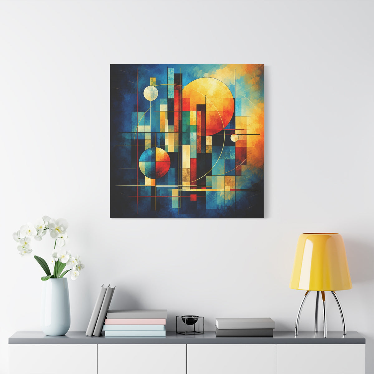 Solar Architecture — Modern Geometric Abstract Wall Art
