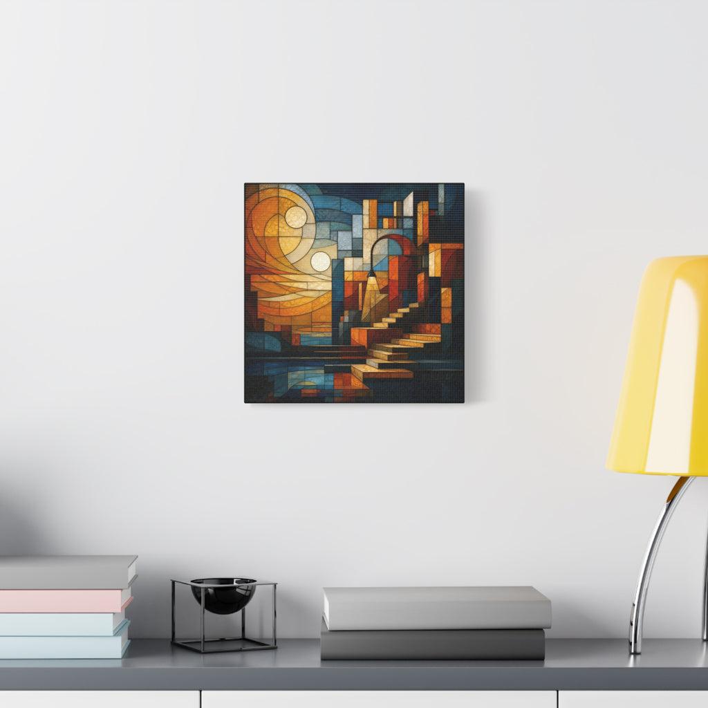 The Way Forward — Modern Architectural Stained Glass Abstract Wall Art