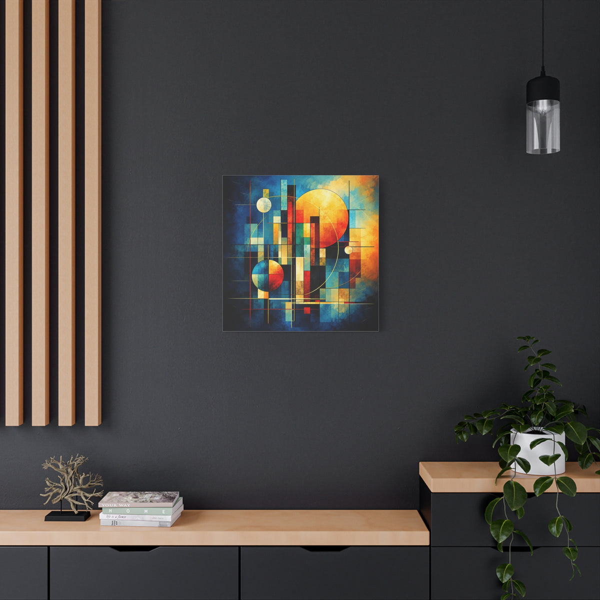 Solar Architecture — Modern Geometric Abstract Wall Art