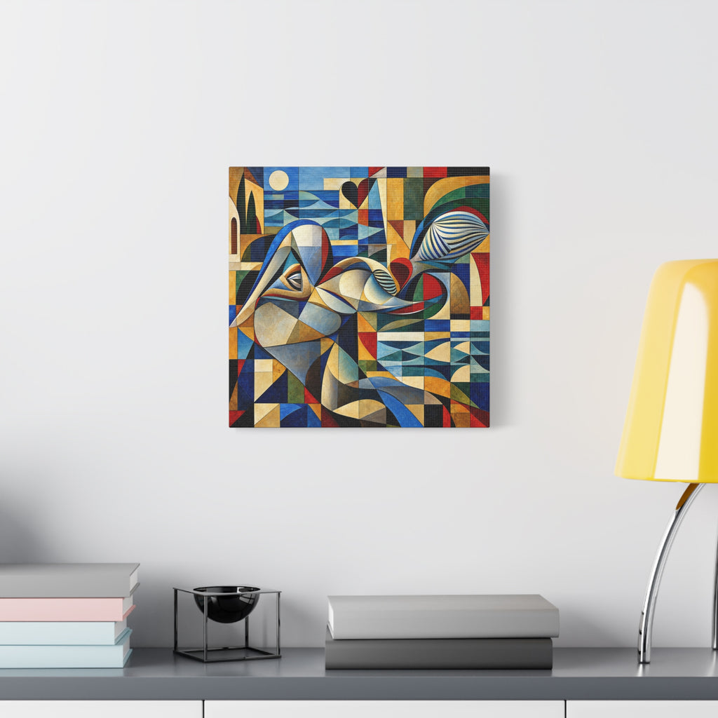 Moon Over Form — Cubist Coastal Abstract Fine Art Print