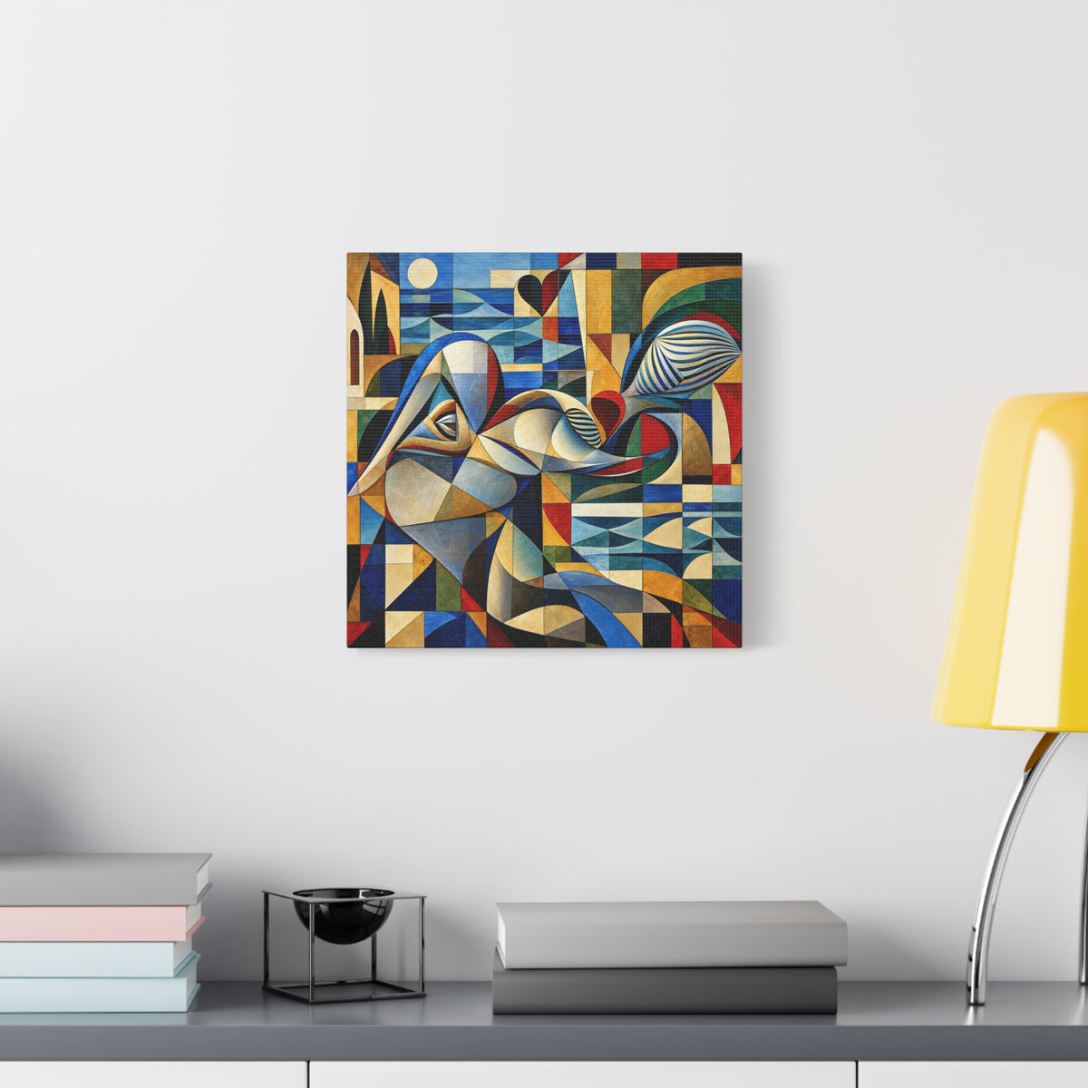 Moon Over Form — Cubist Coastal Abstract Fine Art Print