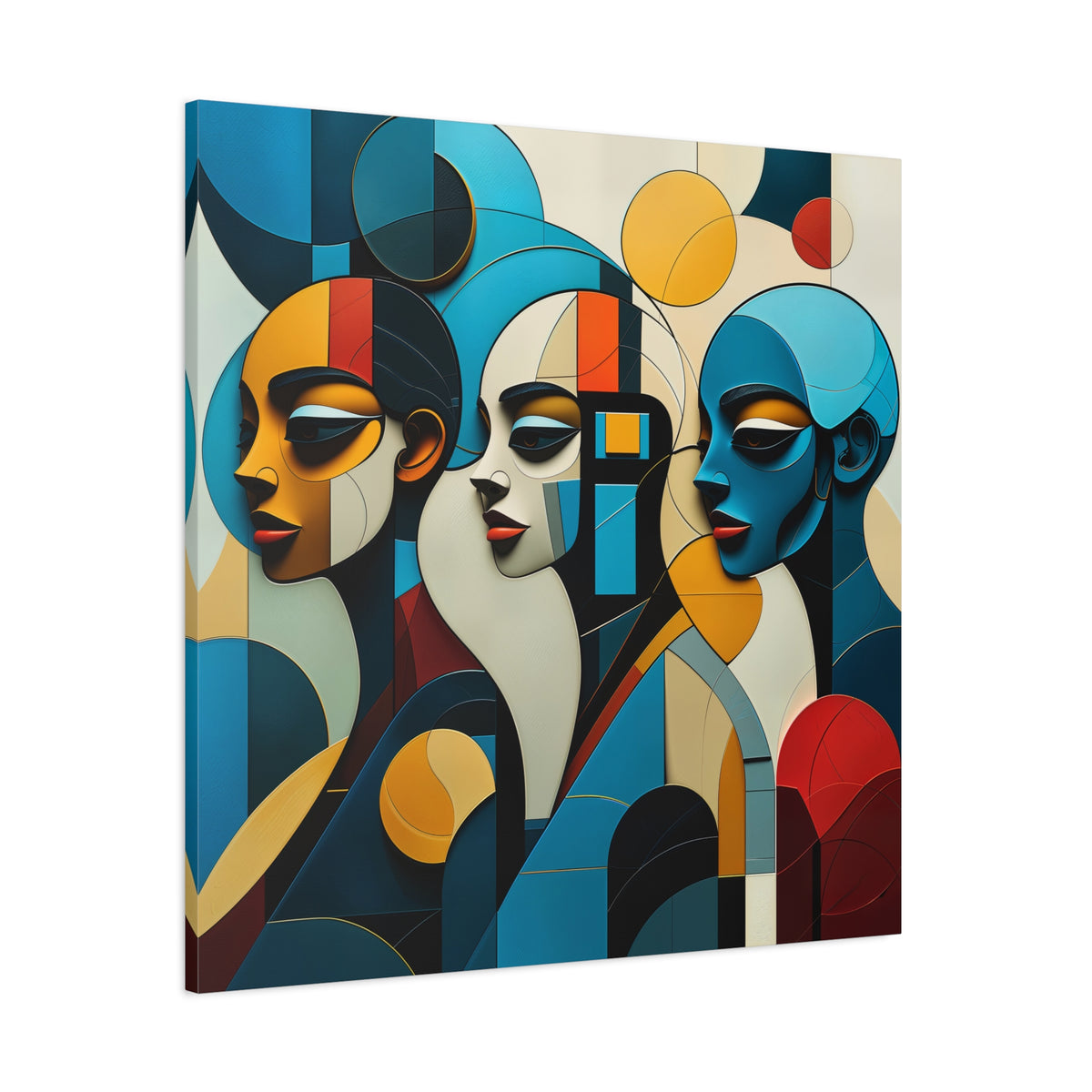 The Quiet Chorus – Modern Cubist Portrait Wall Art