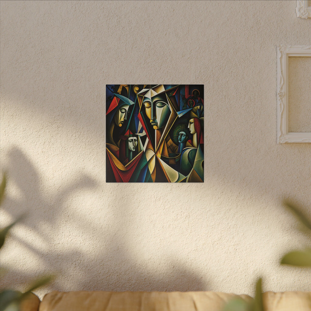 The Ones Who Walk With Us — Abstract Figurative Cubist Art Print