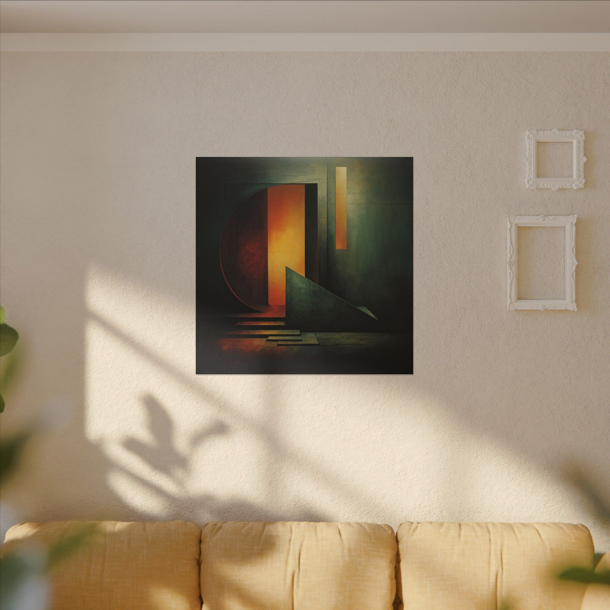 The Doorway Holds the Sun – Abstract Architectural Canvas Print